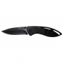 Складной нож, черный, перфорированная металлическая ручка Fox Outdoor