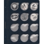 Листы для монет в капсулах (синие) 46,25 мм