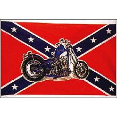 Флаг Конфедерации с мотоциклом