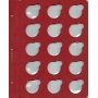 Листы для монет в капсулах (красные) 35 мм